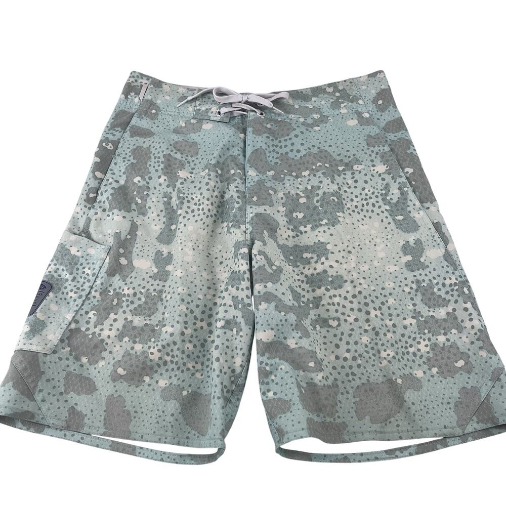 AFTCO Board Shorts Mens Size 30 Swim Fishing Trunks Zipper Pockets